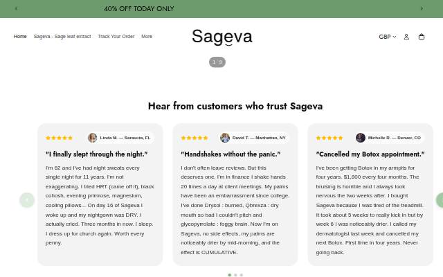 Sageva storefront