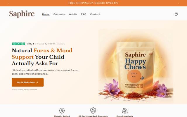 Saphire Saffron storefront