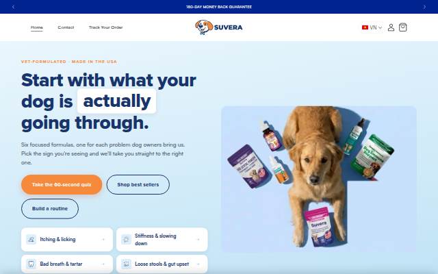 Startseite von Suvera
