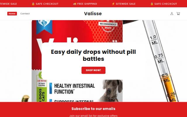 Valisse storefront