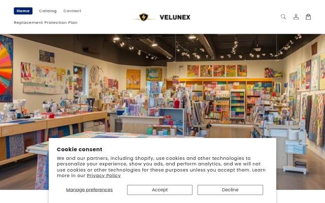 Try Velunex storefront