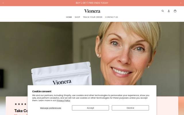 Vionera Beauty storefront