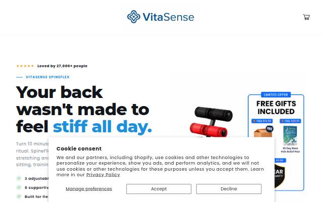 VitaSense storefront