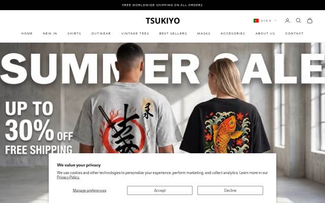 Montra da Tsukiyo Clothing