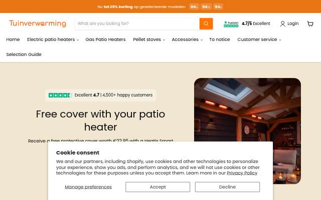 Tuinverwarming.com storefront