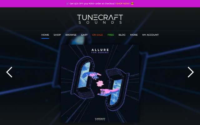 Tunecraft Sounds storefront