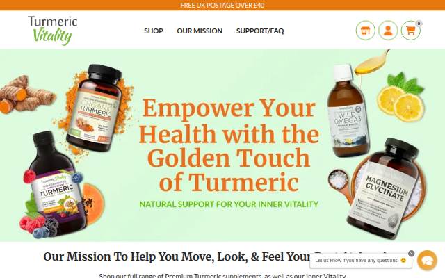Turmeric Vitality Organic Turmeric Capsules storefront