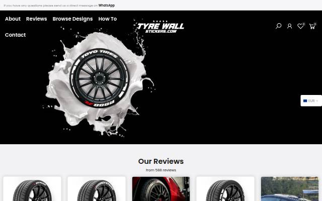 Tyre Wall Stickers - High Performance Tyre Lettering - Shipping World Wide storefront