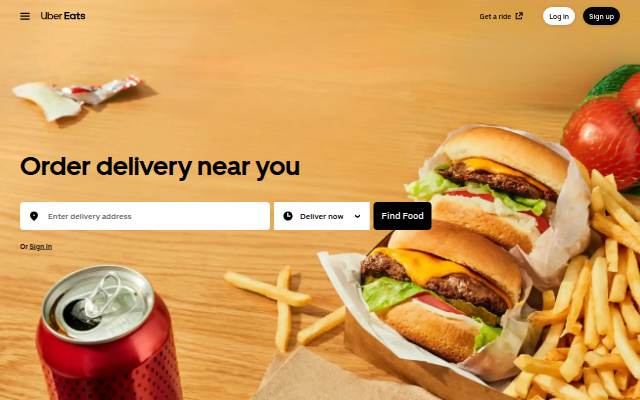 Uber Eats storefront