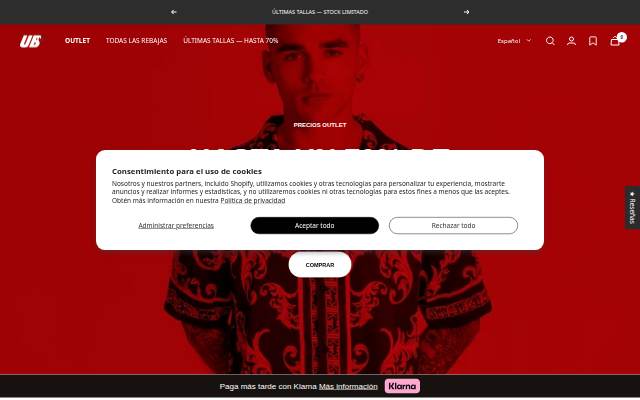 UB Online Store storefront
