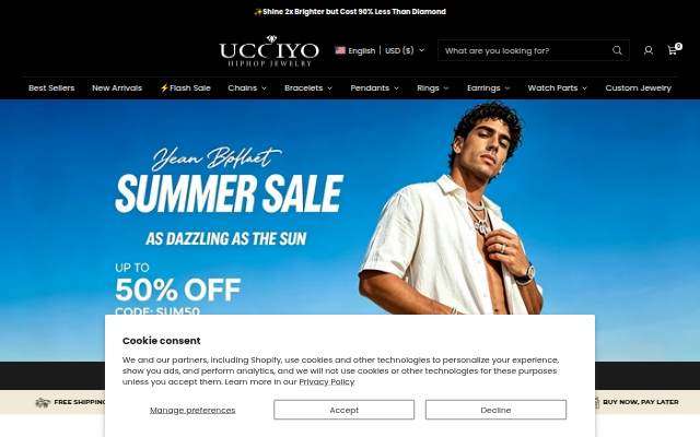 UCCIYO JEWELRY storefront