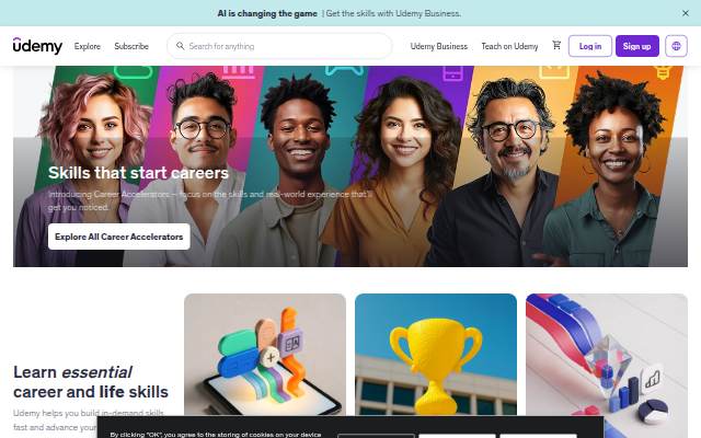 Udemy storefront