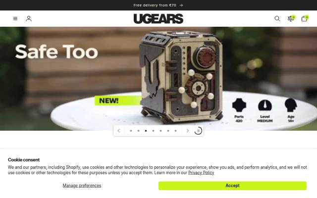 UGEARS storefront
