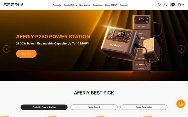 AFERIY UK storefront