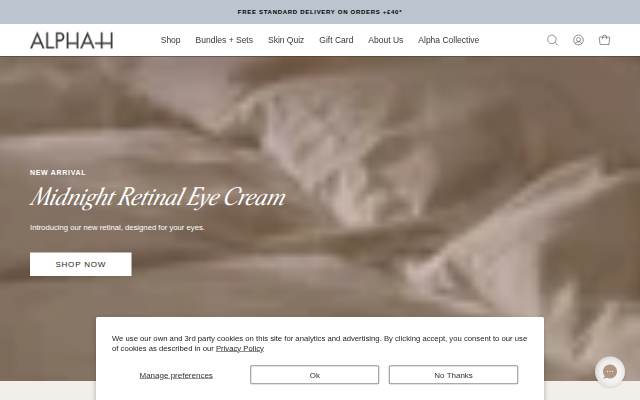 Alpha-H Skincare UK storefront