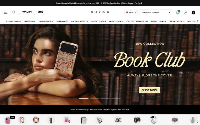 BURGA UK storefront