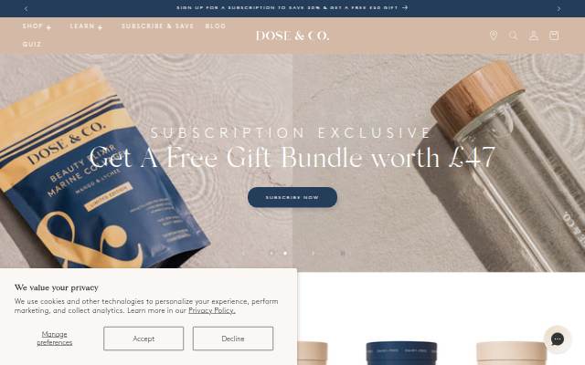 Dose &amp; Co | United Kingdom storefront