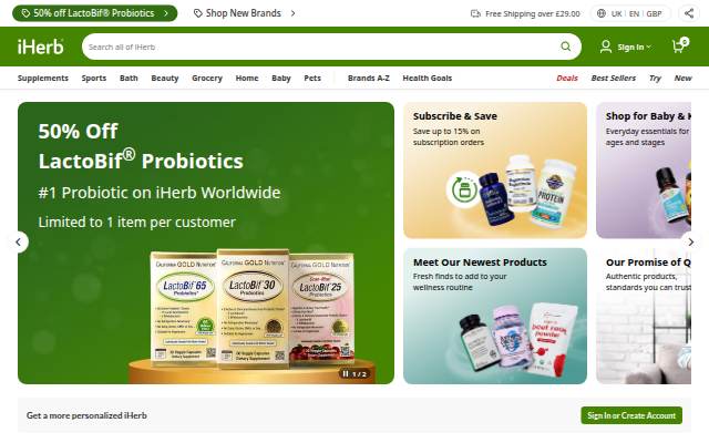 iHerb storefront