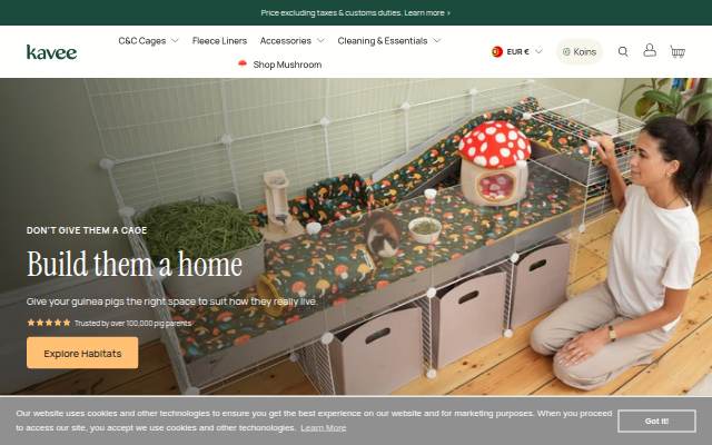 Kavee UK storefront