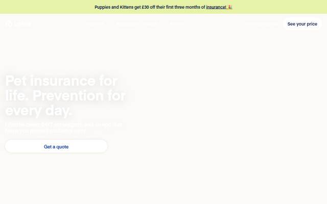 Lassie Digital Pet Insurance storefront