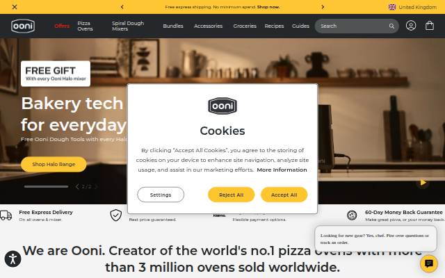 Ooni UK storefront
