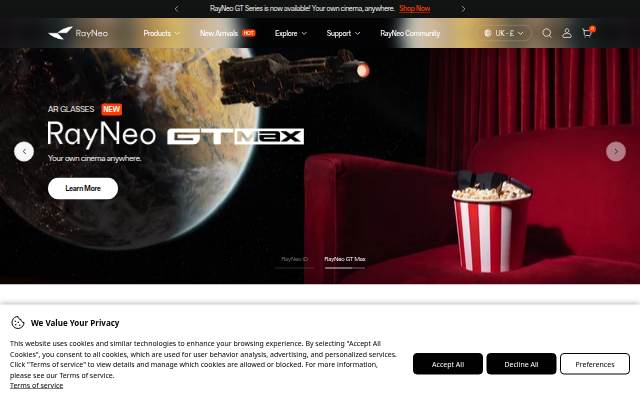 RayNeo.UK storefront