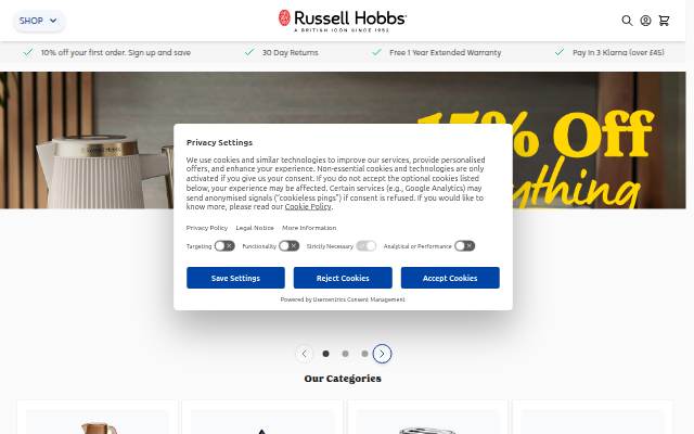 Buy Kettles, Toasters, Irons &amp; More Online storefront