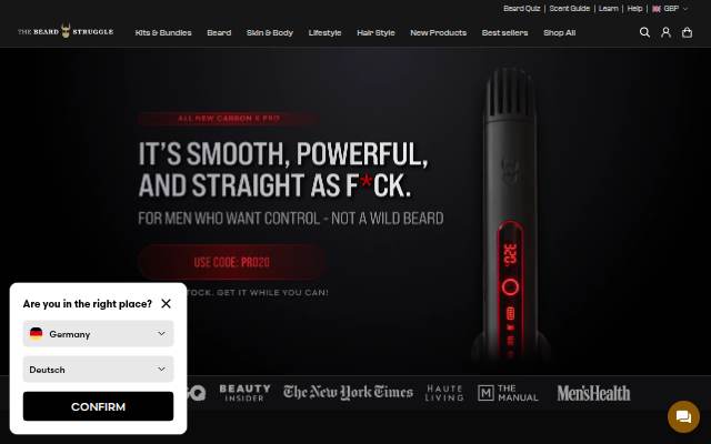 The Beard Struggle storefront