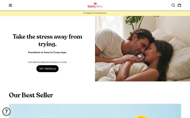twoplus Fertility UK storefront