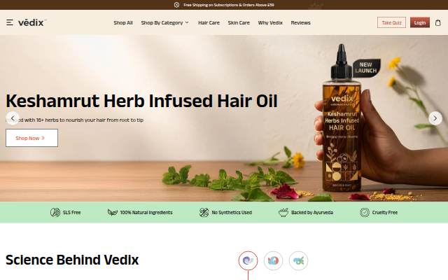 Vedix storefront