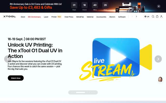 xTool UK Store storefront