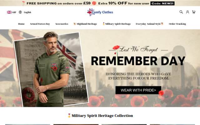 UKComfyClothes storefront
