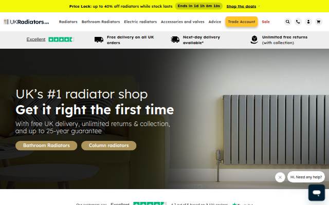 UK Radiators storefront