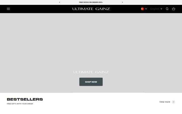Ultimate Gainz storefront