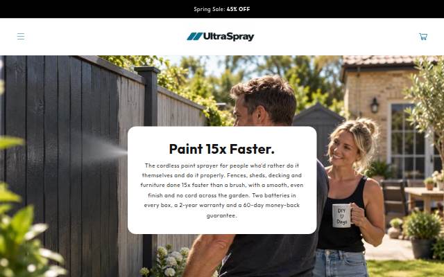 Ultra Spray UK storefront