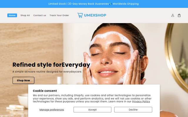 Umexshop storefront
