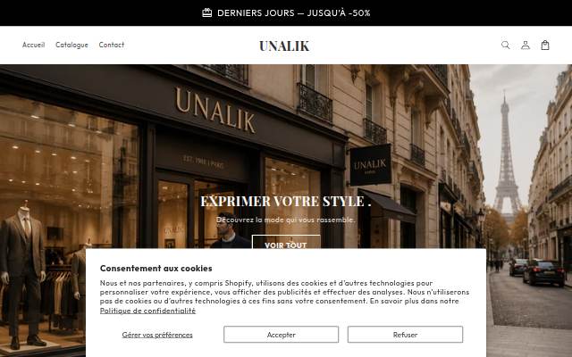 UNALIK storefront
