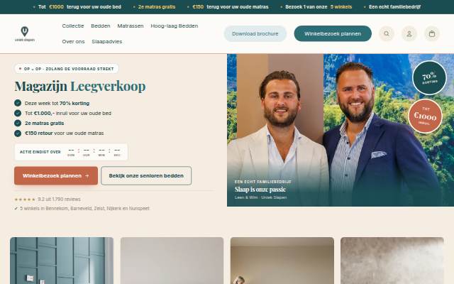 Uniek Slapen storefront