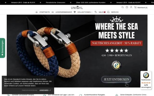 Uniqal.de storefront