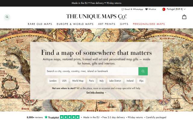 The Unique Maps Co. storefront