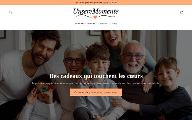 UnsereMomente storefront