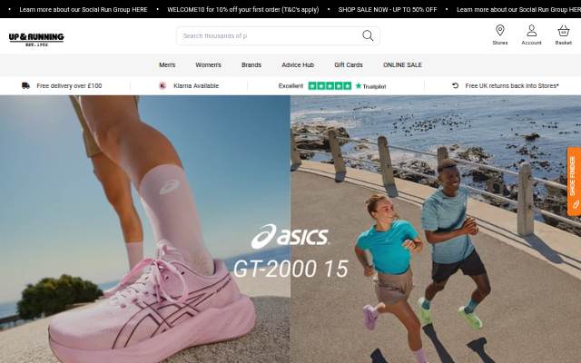 Up &amp; Running storefront
