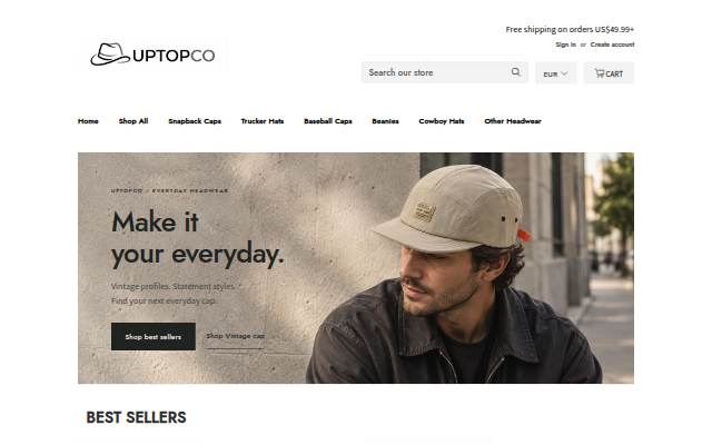UpTopCo storefront