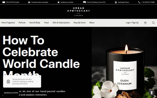 Award Winning Luxury Home Fragrance and Bath & Body storefront