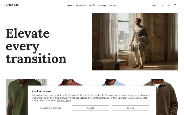 Urban Edit storefront