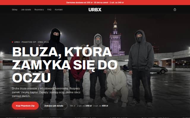 Startseite von URBX