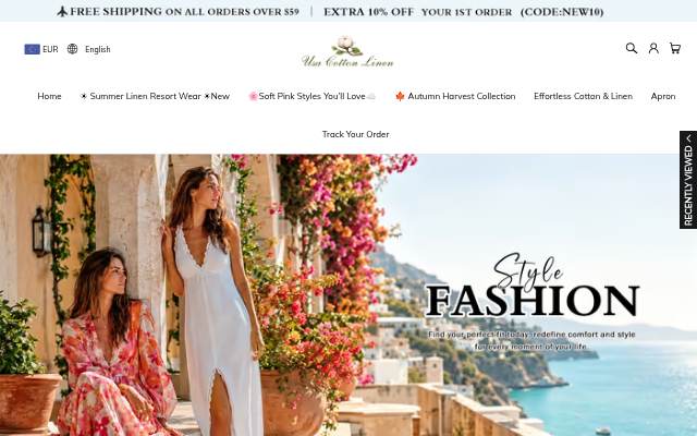 USA Cotton Linen · ECO storefront