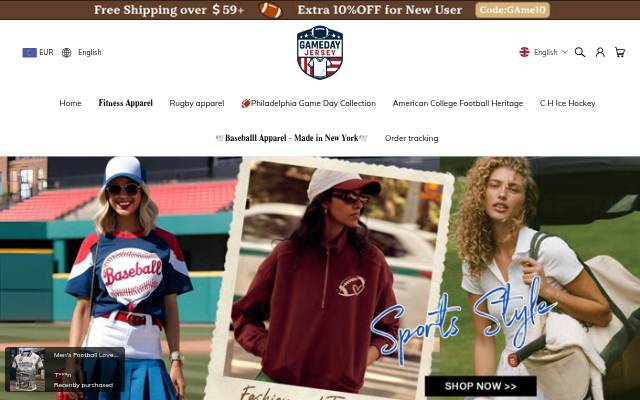 Usagamedayjersey storefront