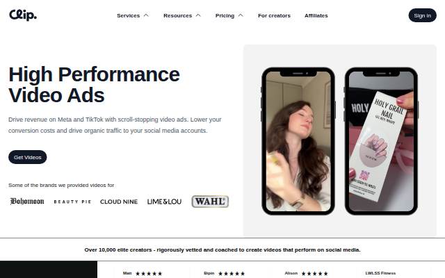 Clip storefront