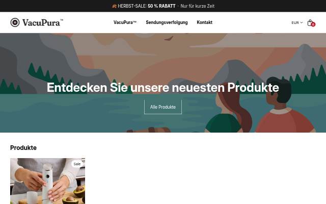 Startseite von VacuPura™